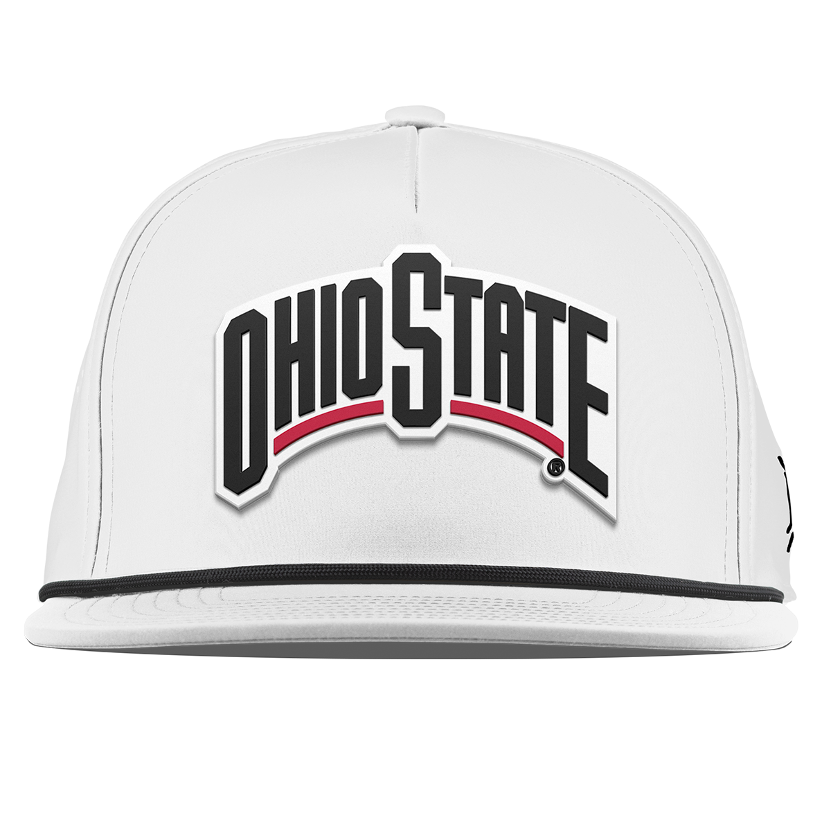 Ohio State University "Vintage Ohio State Block" Flat 5 Panel Rope White