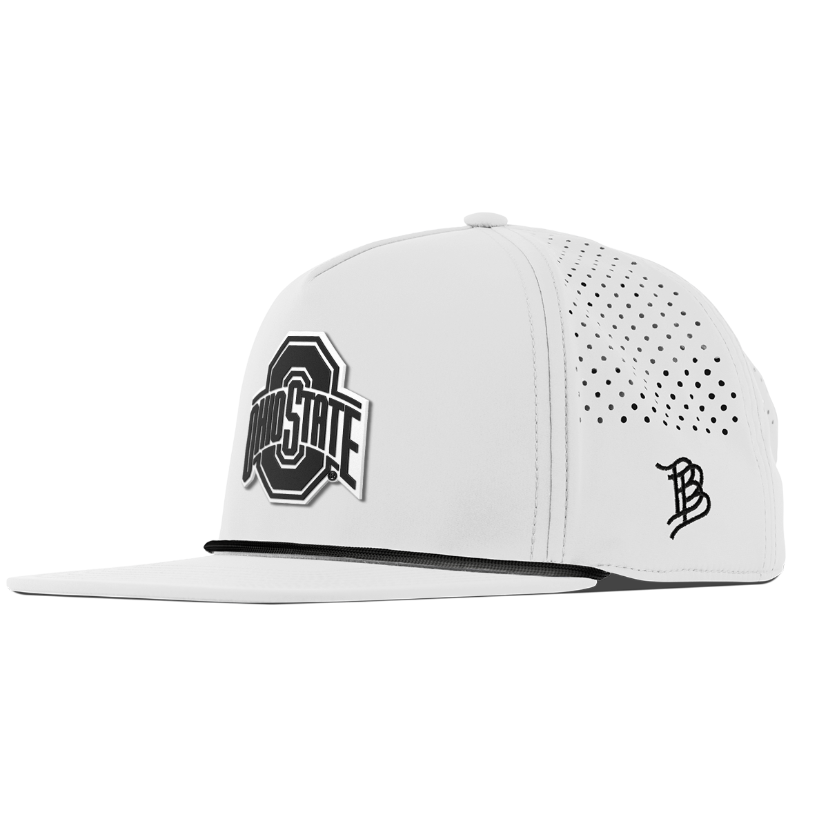 Ohio State University "Vintage Ohio State Team Logo" Flat 5 Panel Rope White