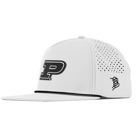 Purdue University "Vintage Purdue Team Logo" Flat 5 Panel Rope White
