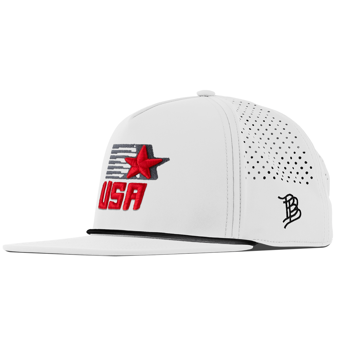 Vintage Streak Flat 5 Panel Rope White