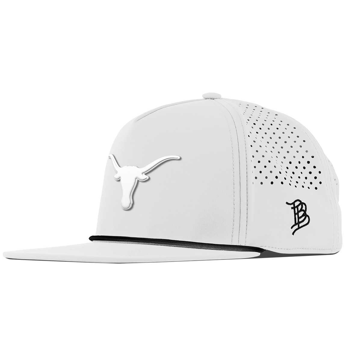 University of Texas "Vintage Texas Longhorn" Flat 5 Panel Rope White