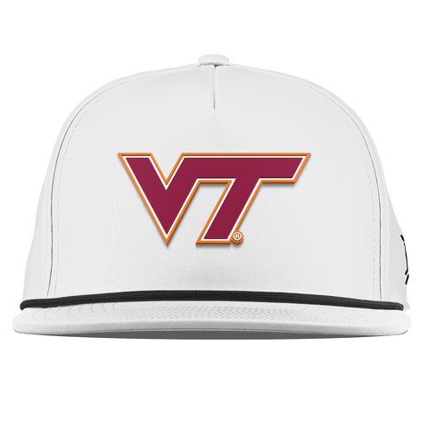 Virginia Tech University "Virginia Tech Team Logo" Flat 5 Panel Rope White