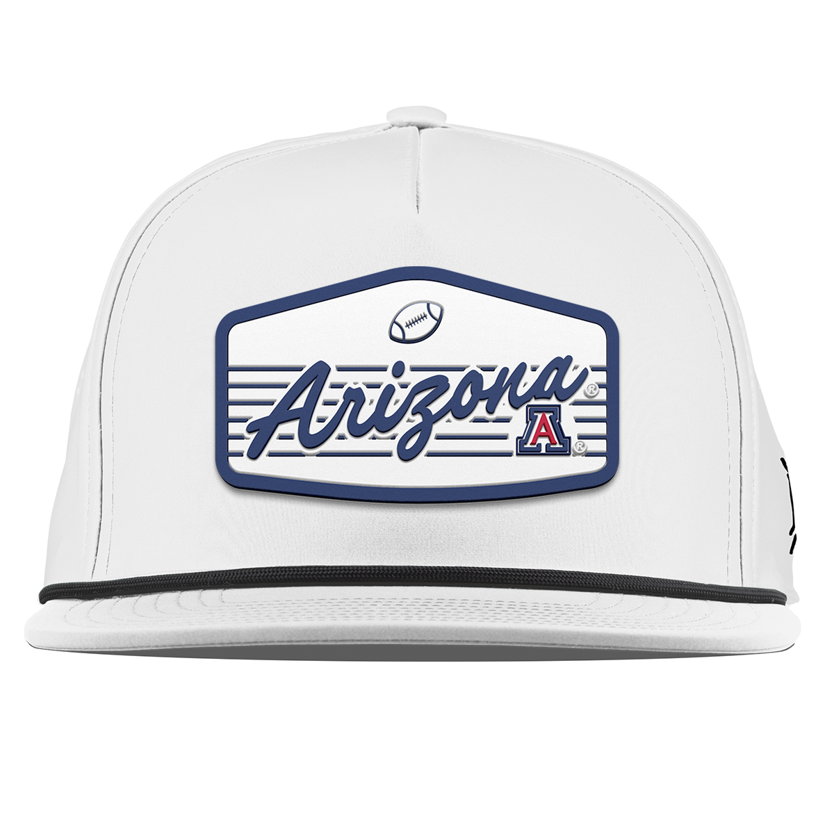 University of Arizona "Wildcats Football" Flat 5 Panel Rope White