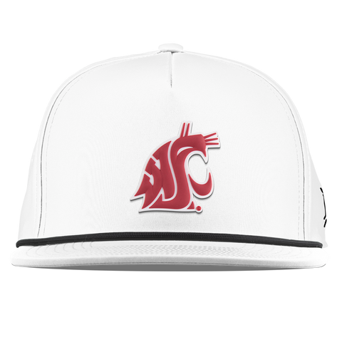Washington State University "Washington State Team Logo" Flat 5 Panel Rope White