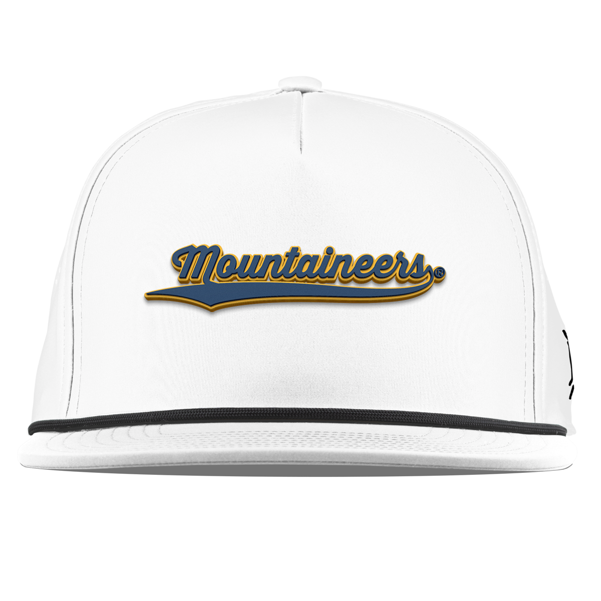 West Virginia University "West Virginia Mountaineers Script" Flat 5 Panel Rope White