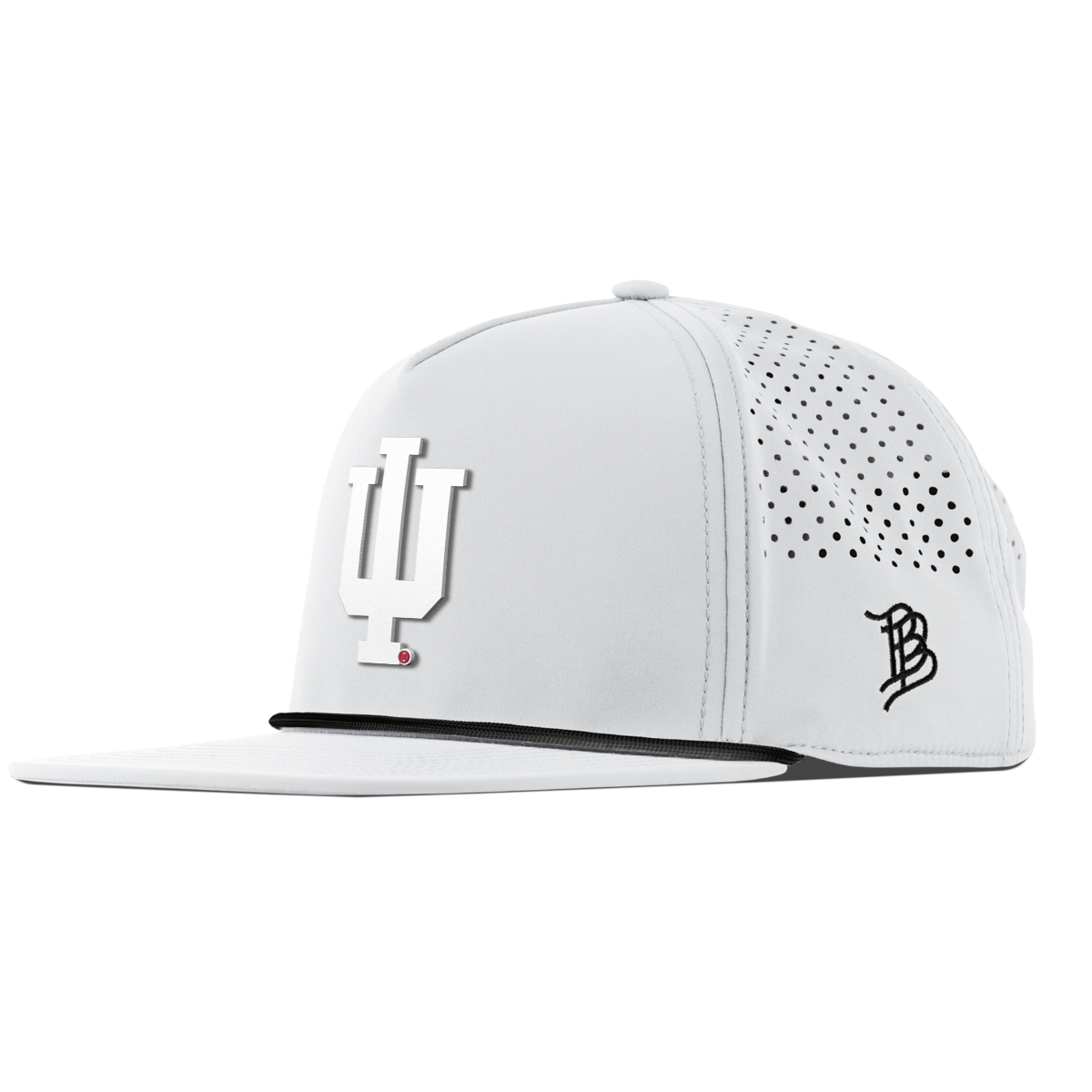 Indiana University "Whiteout Indiana Team Logo" Flat 5 Panel Rope White
