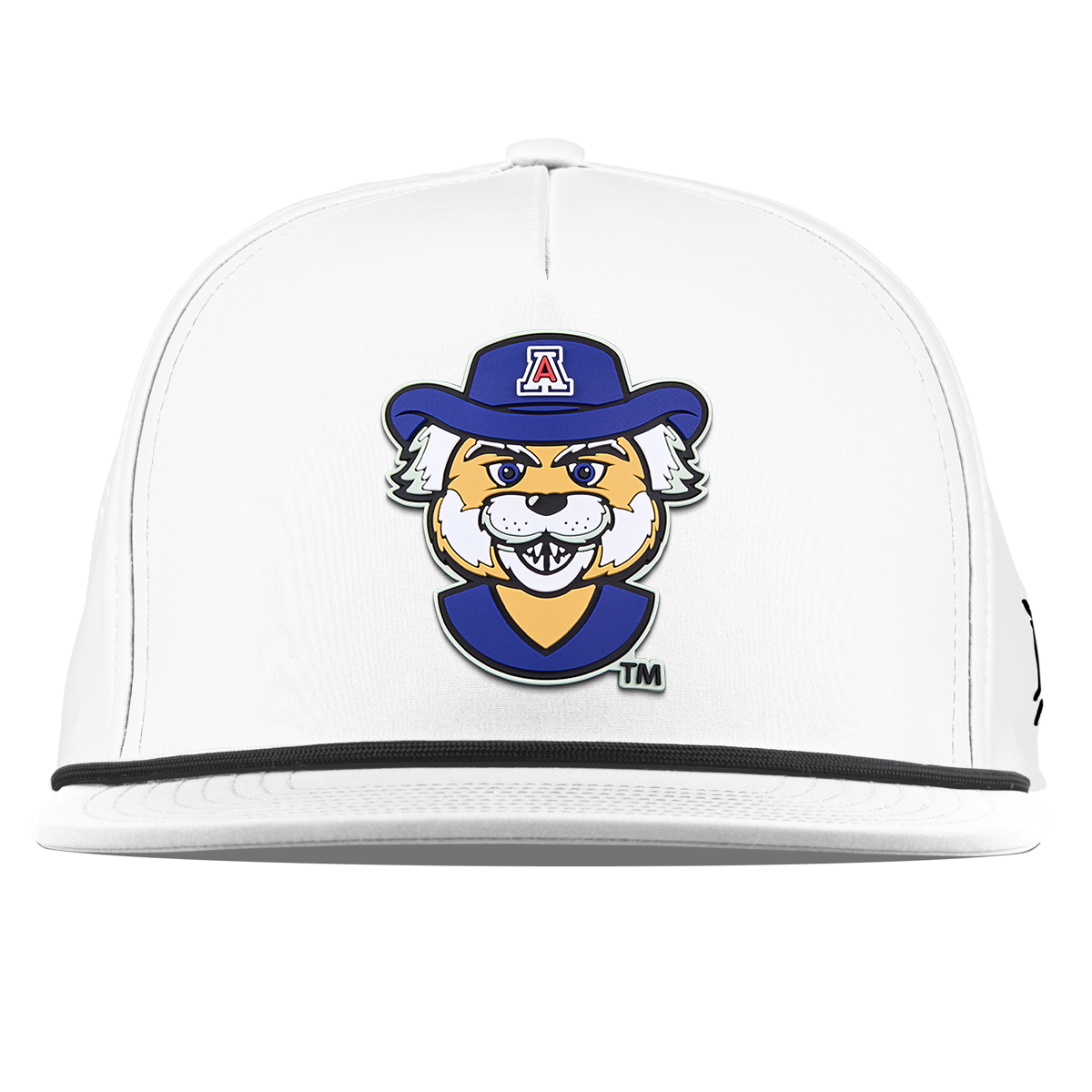 University of Arizona "Wilbur The Wildcat" Flat 5 Panel Rope White