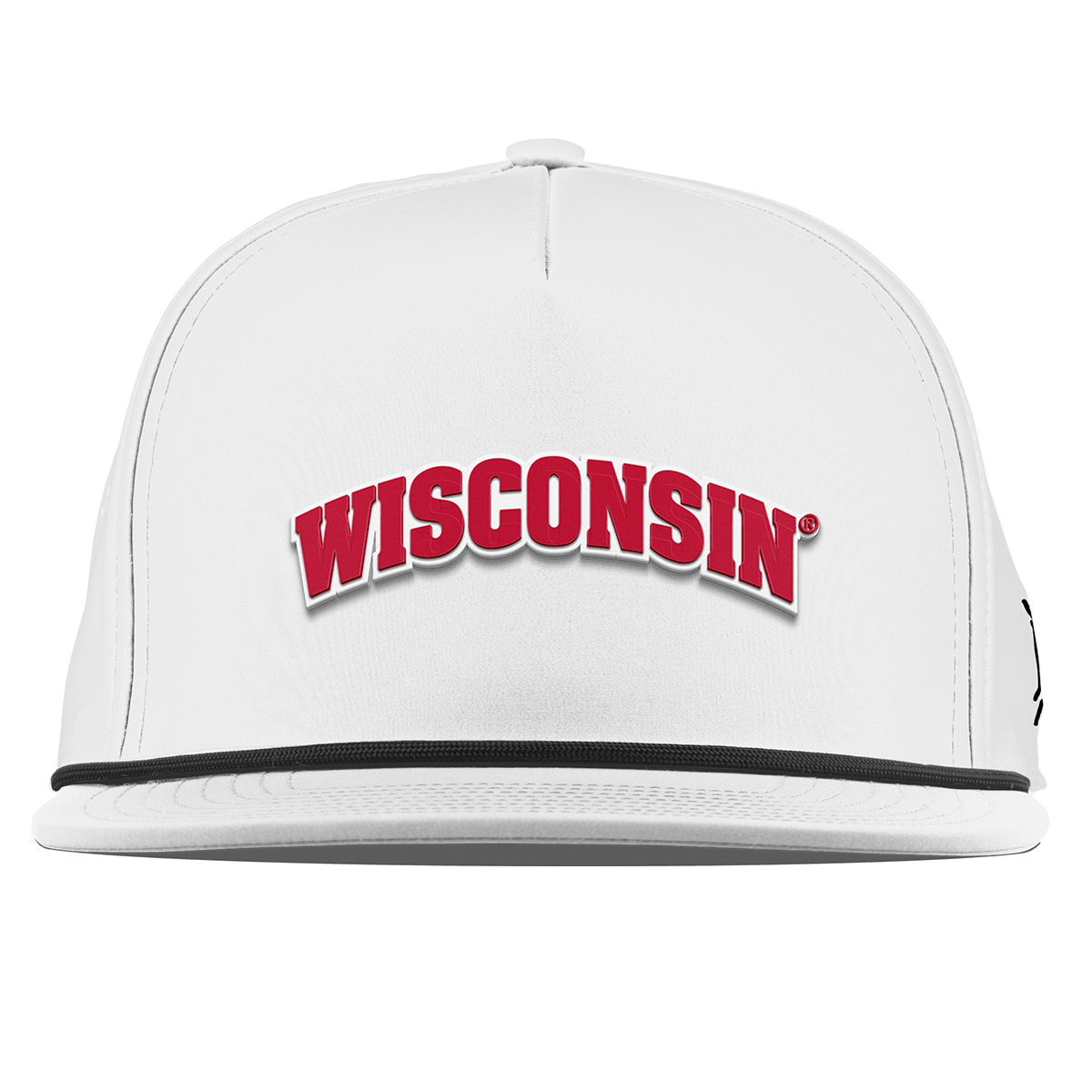 University of Wisconsin "Wisconsin Block" Flat 5 Panel Rope White 