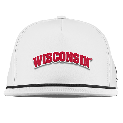 University of Wisconsin "Wisconsin Block" Flat 5 Panel Rope White 