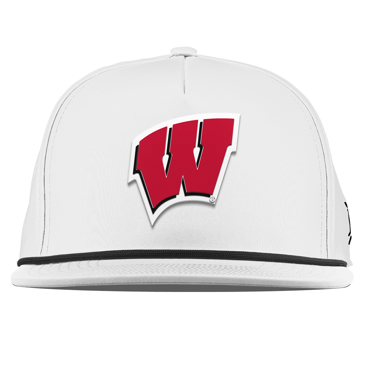 University of Wisconsin "Wisconsin Team Logo" Flat 5 Panel Rope White