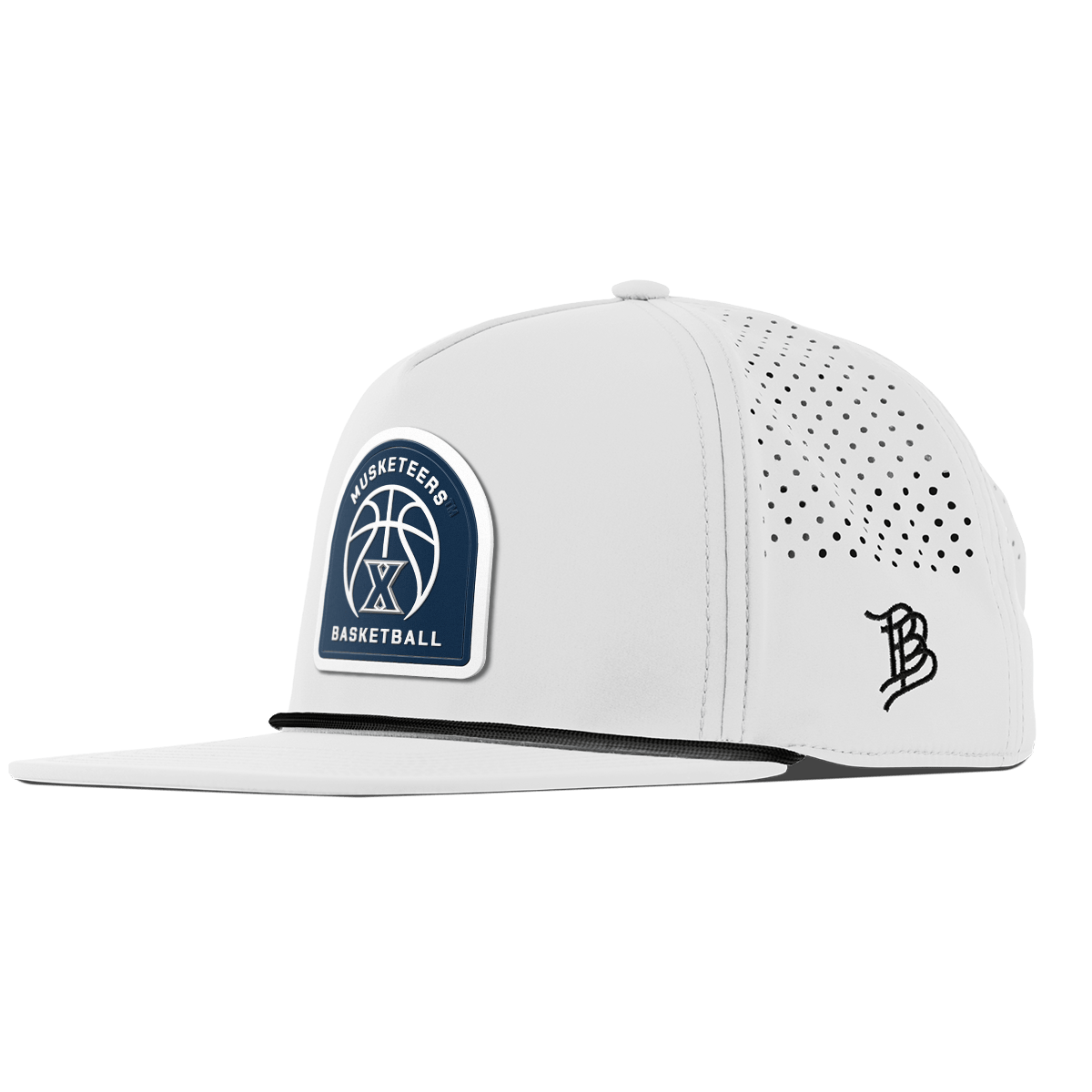 Xavier University "Xavier Basketball" Flat 5 Panel Rope White
