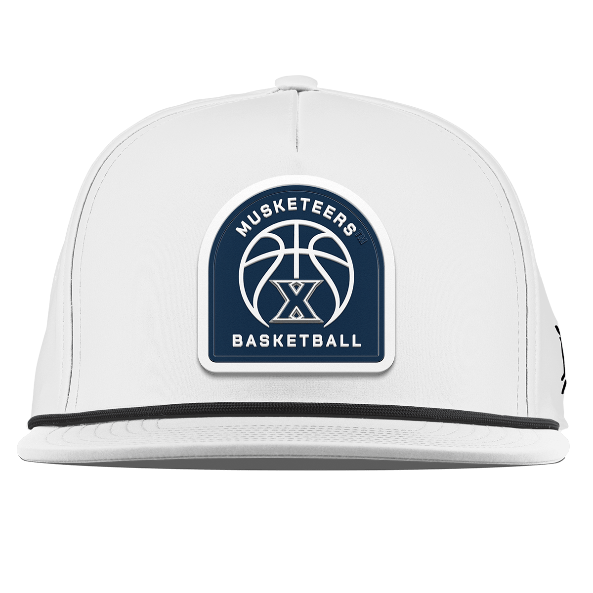Xavier University "Xavier Basketball" Flat 5 Panel Rope White