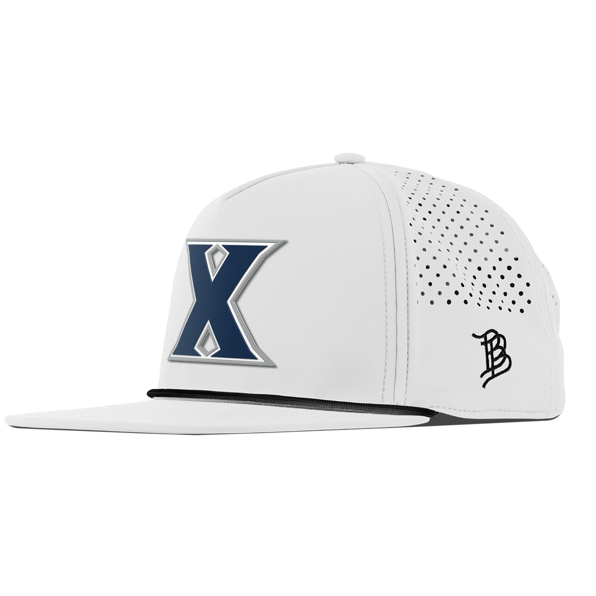 Xavier University "Xavier Block" Flat 5 Panel Rope White