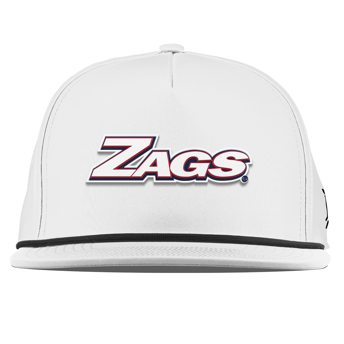 Gonzaga University "Zags Block" Flat 5 Panel Rope White