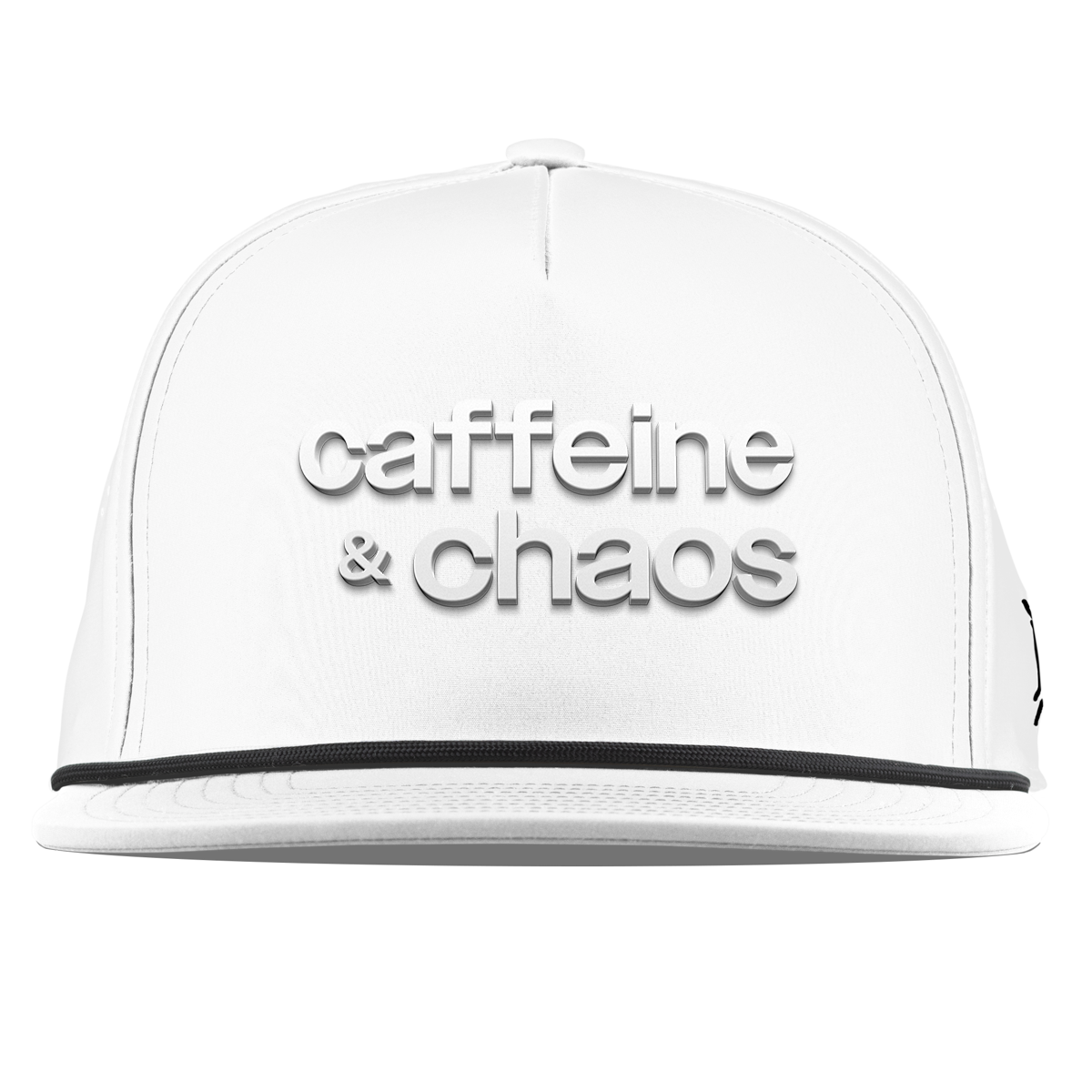 Caffeine & Chaos Flat 5 Panel Rope White