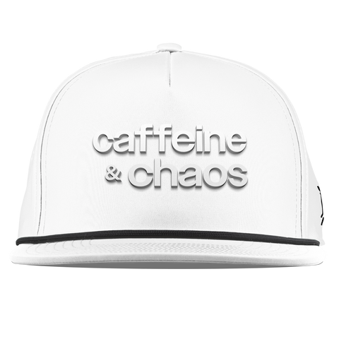 Caffeine & Chaos Flat 5 Panel Rope White