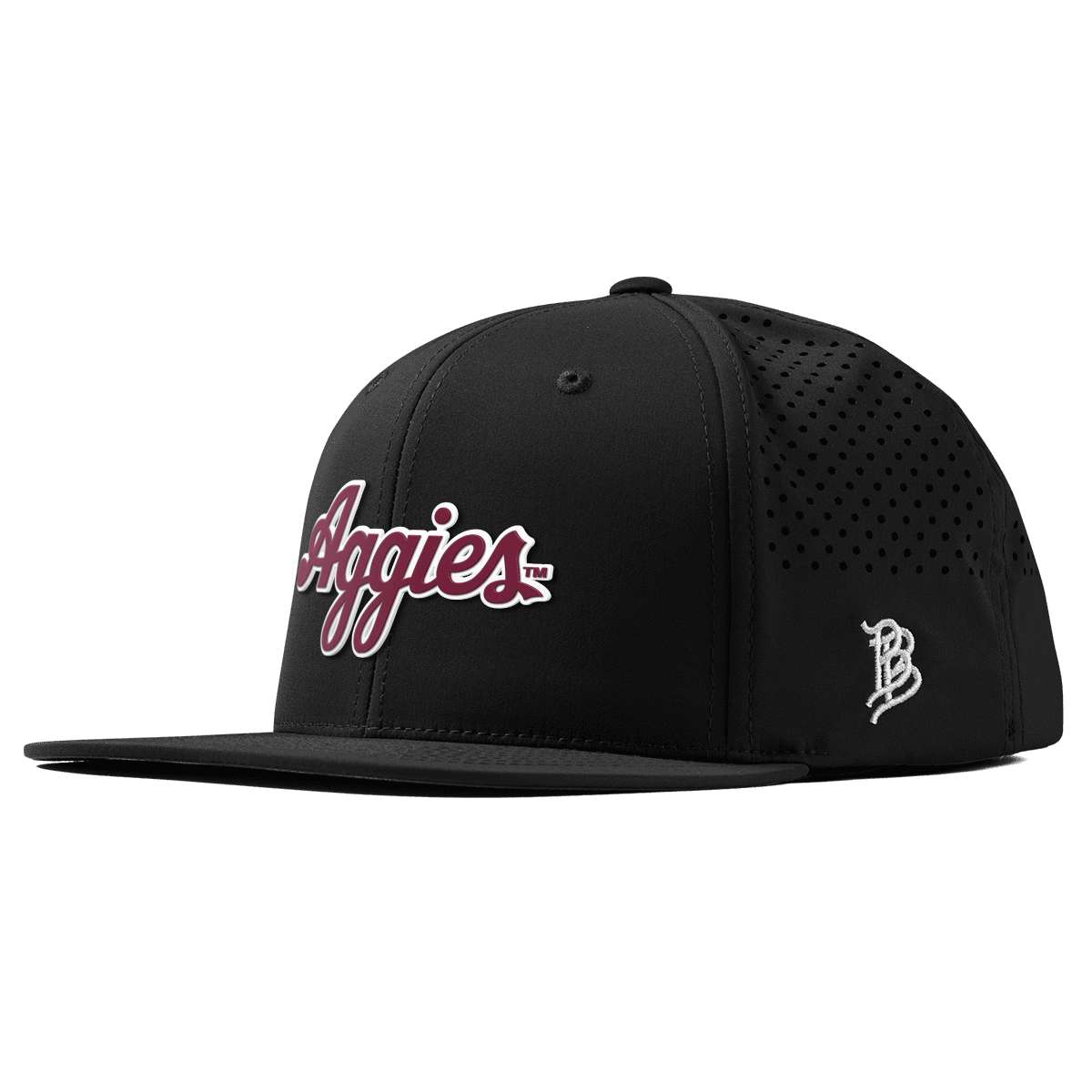Texas A&M University "Aggies Script" Flat Performance Black