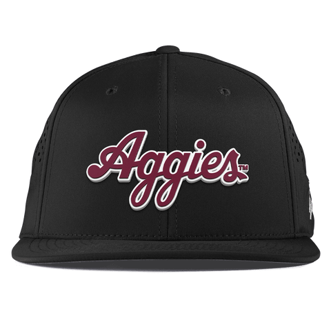 Texas A&M University "Aggies Script" Flat Performance Black