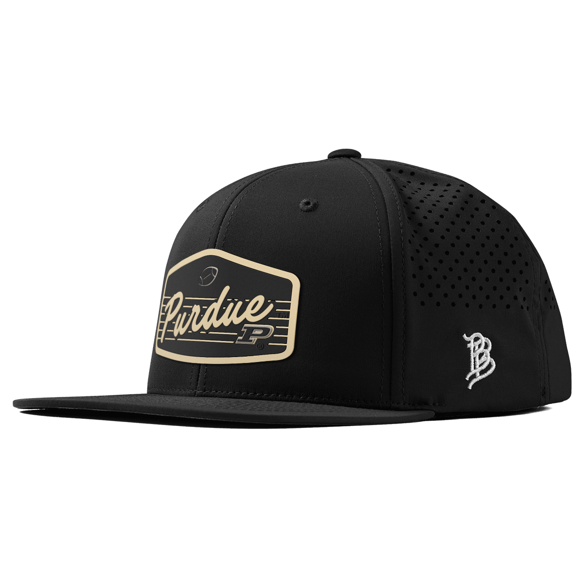 Purdue University "Boilermakers Football" Flat Performance Black