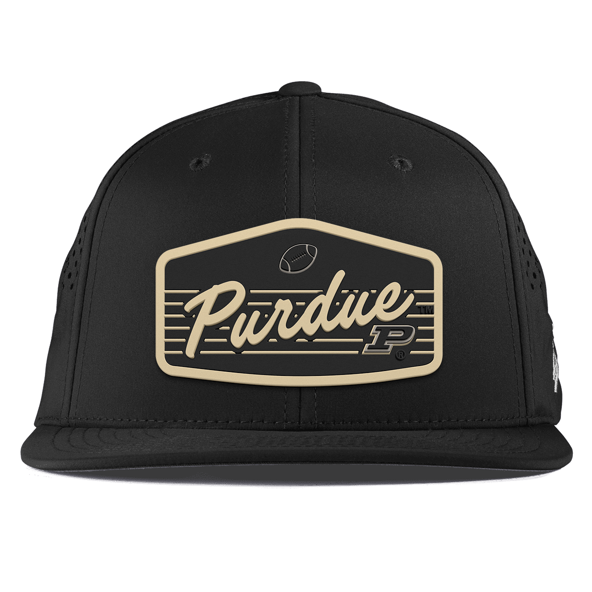 Purdue University "Boilermakers Football" Flat Performance Black