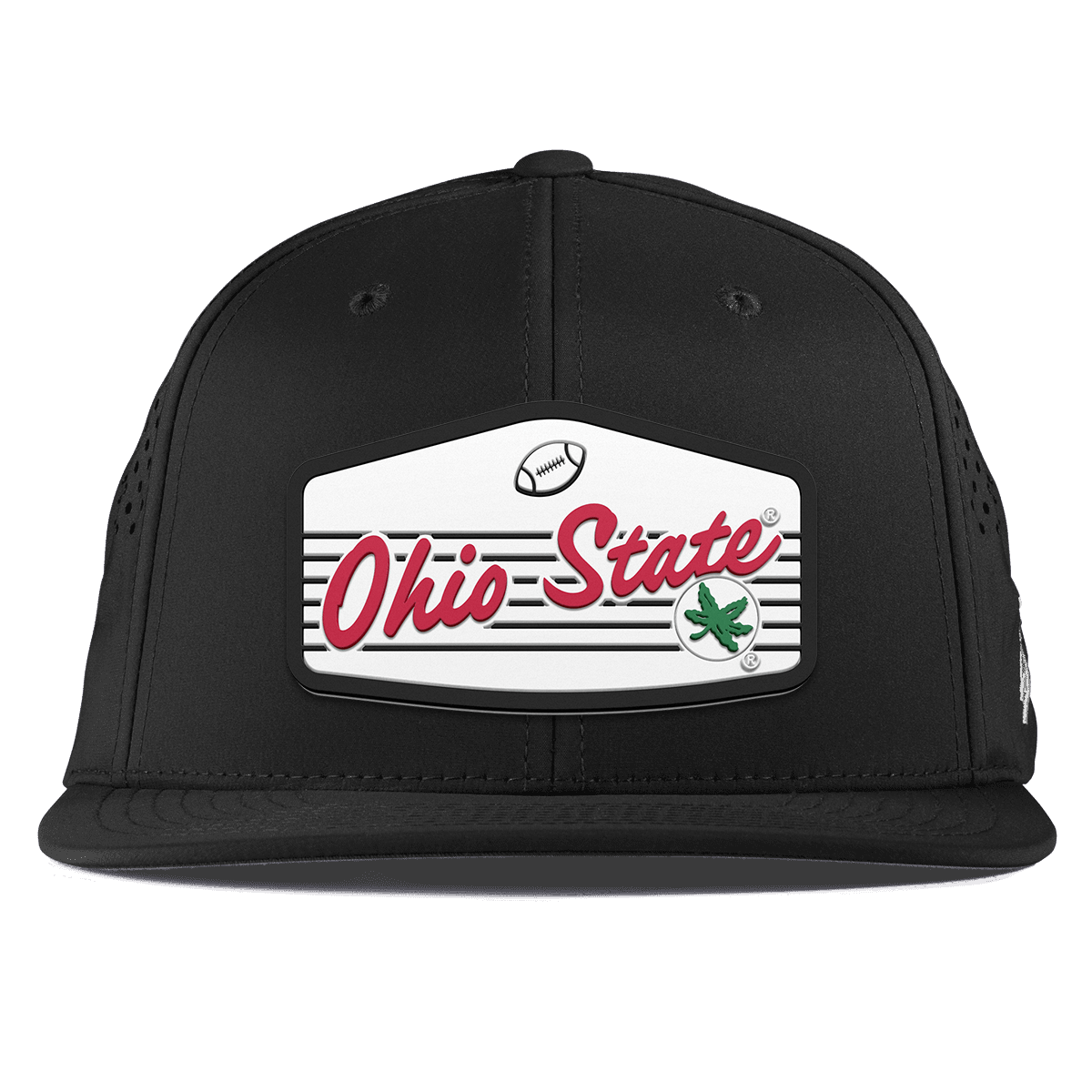 Ohio State University "Buckeyes Football'" Flat Performance Black