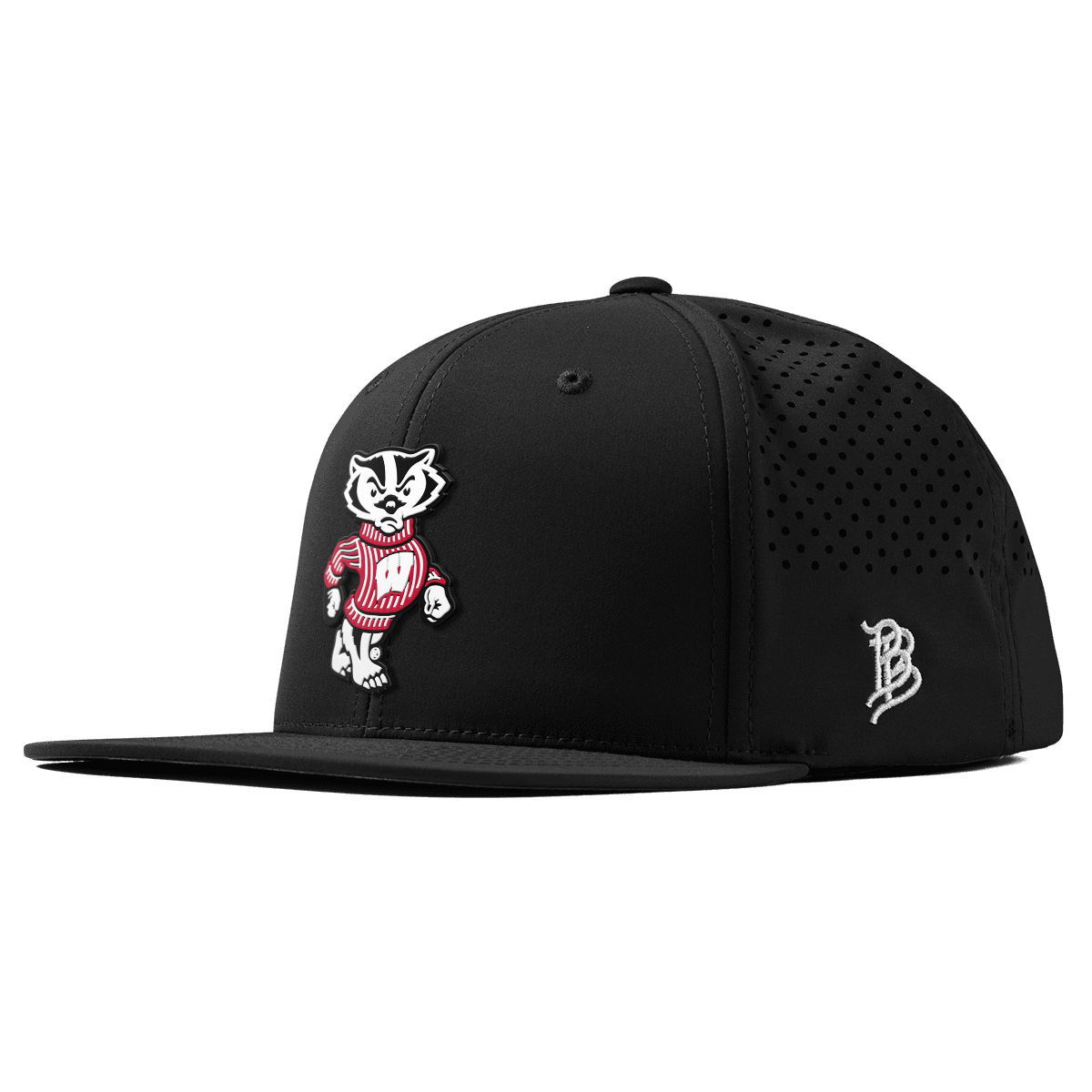 University of Wisconsin "Bucky Badger" Flat Performance Black