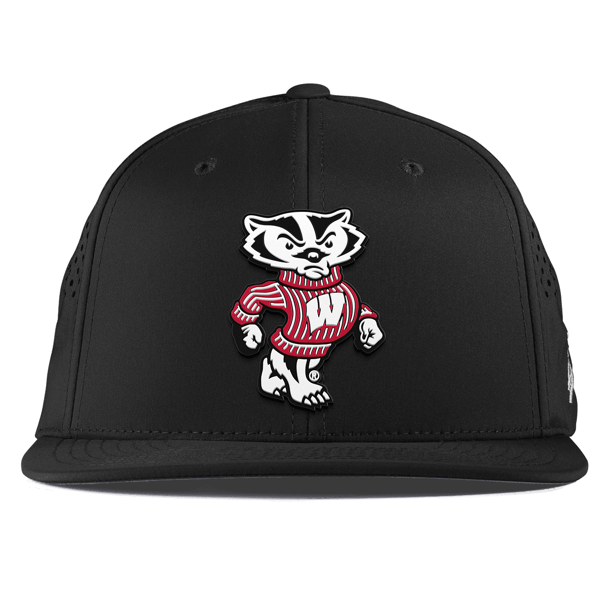 University of Wisconsin "Bucky Badger" Flat Performance Black