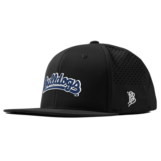 Fresno State University "Bulldogs Script Navy" Flat Performance Black