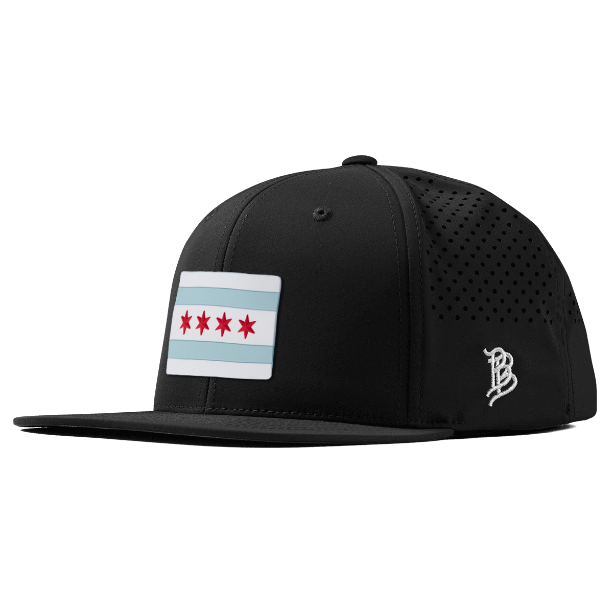 Chicago Flag Flat Performance Black