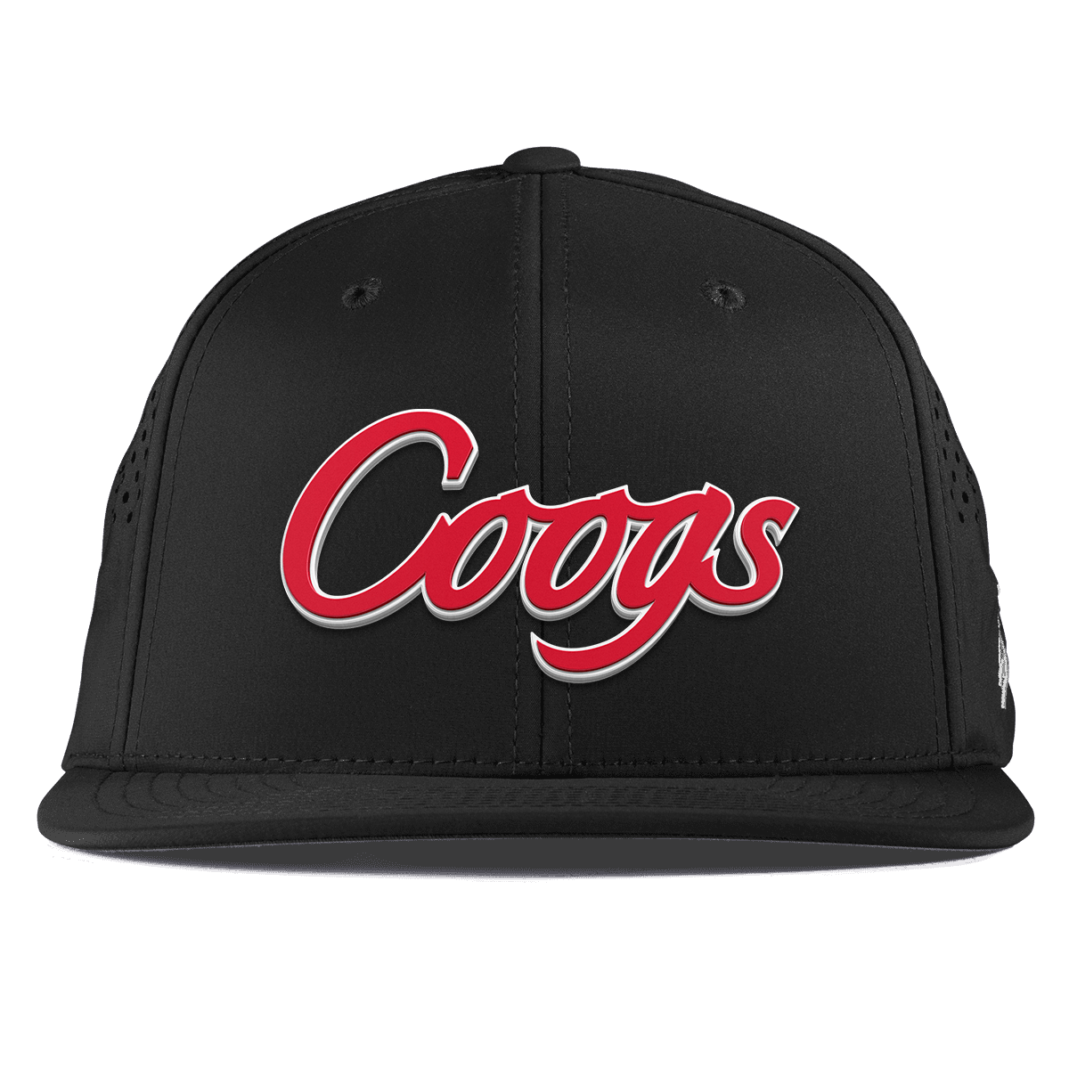 University of Houston "Coogs Script" Flat Performance Black 