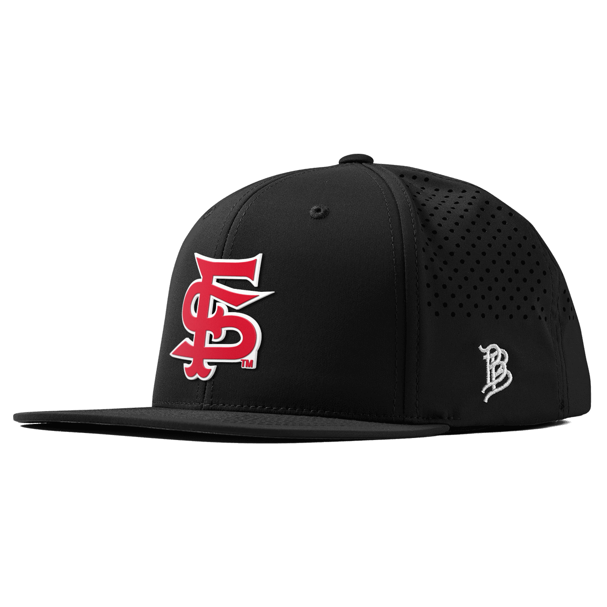 Fresno State University "Fresno State Stacked" Flat Performance Black