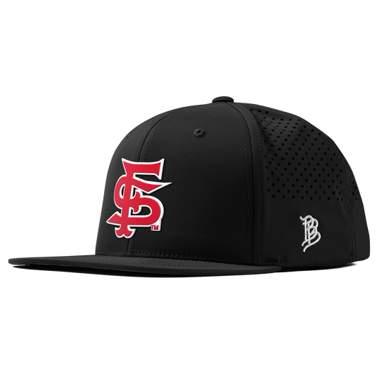 Fresno State University "Fresno State Stacked" Flat Performance Black