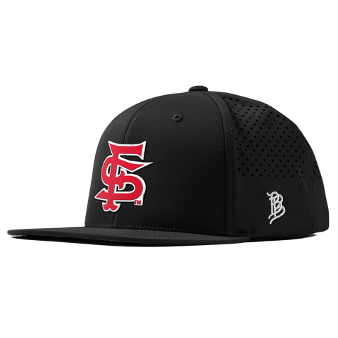 Fresno State University "Fresno State Stacked" Flat Performance Black