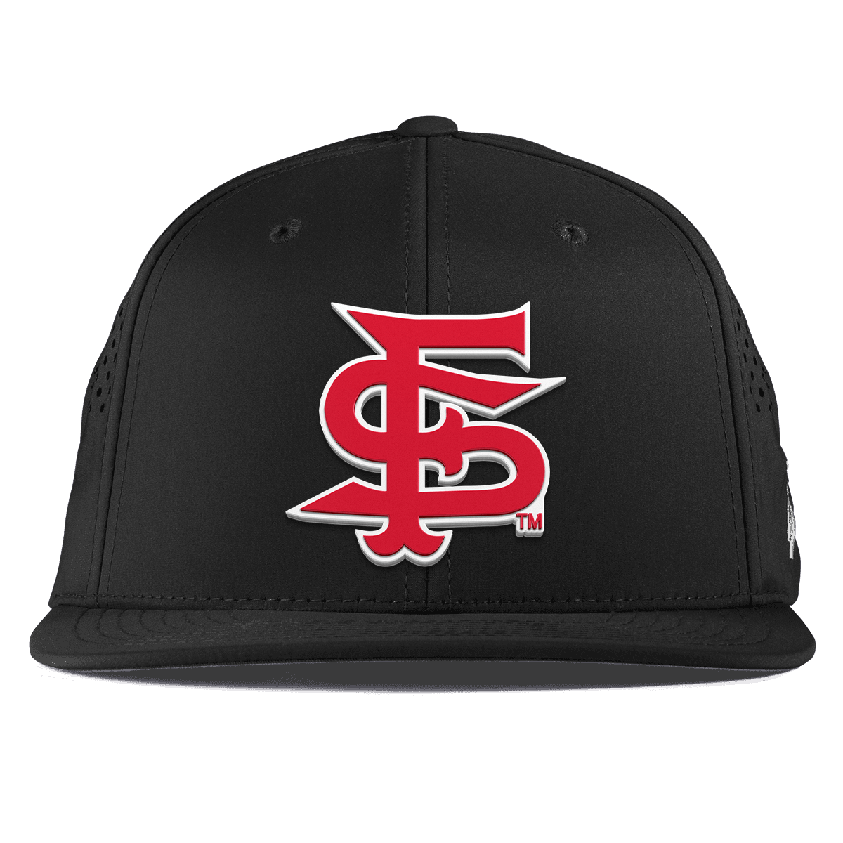 Fresno State University "Fresno State Stacked" Flat Performance Black