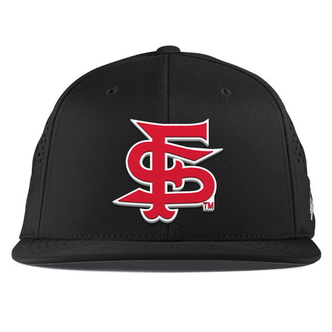 Fresno State University "Fresno State Stacked" Flat Performance Black