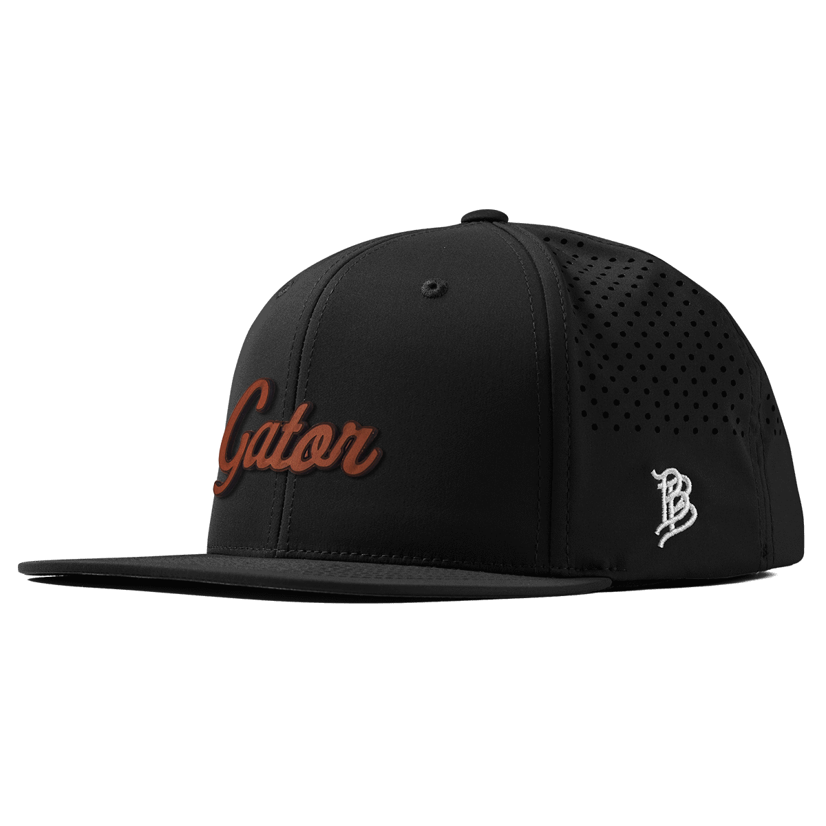 Gator Script Tan Flat Performance Black