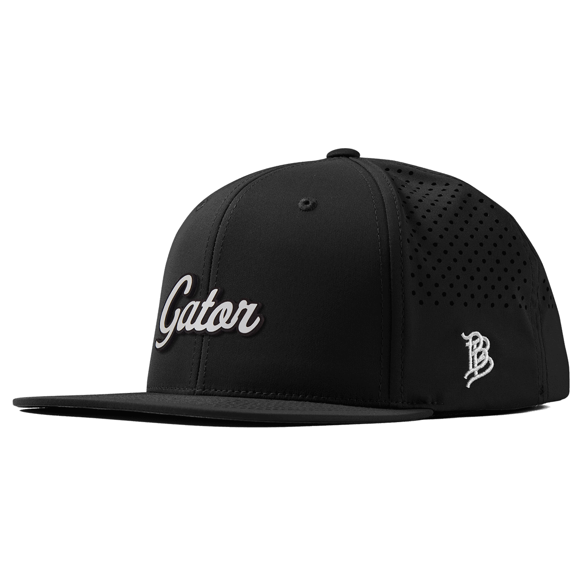 Gator Script White Flat Performance Black