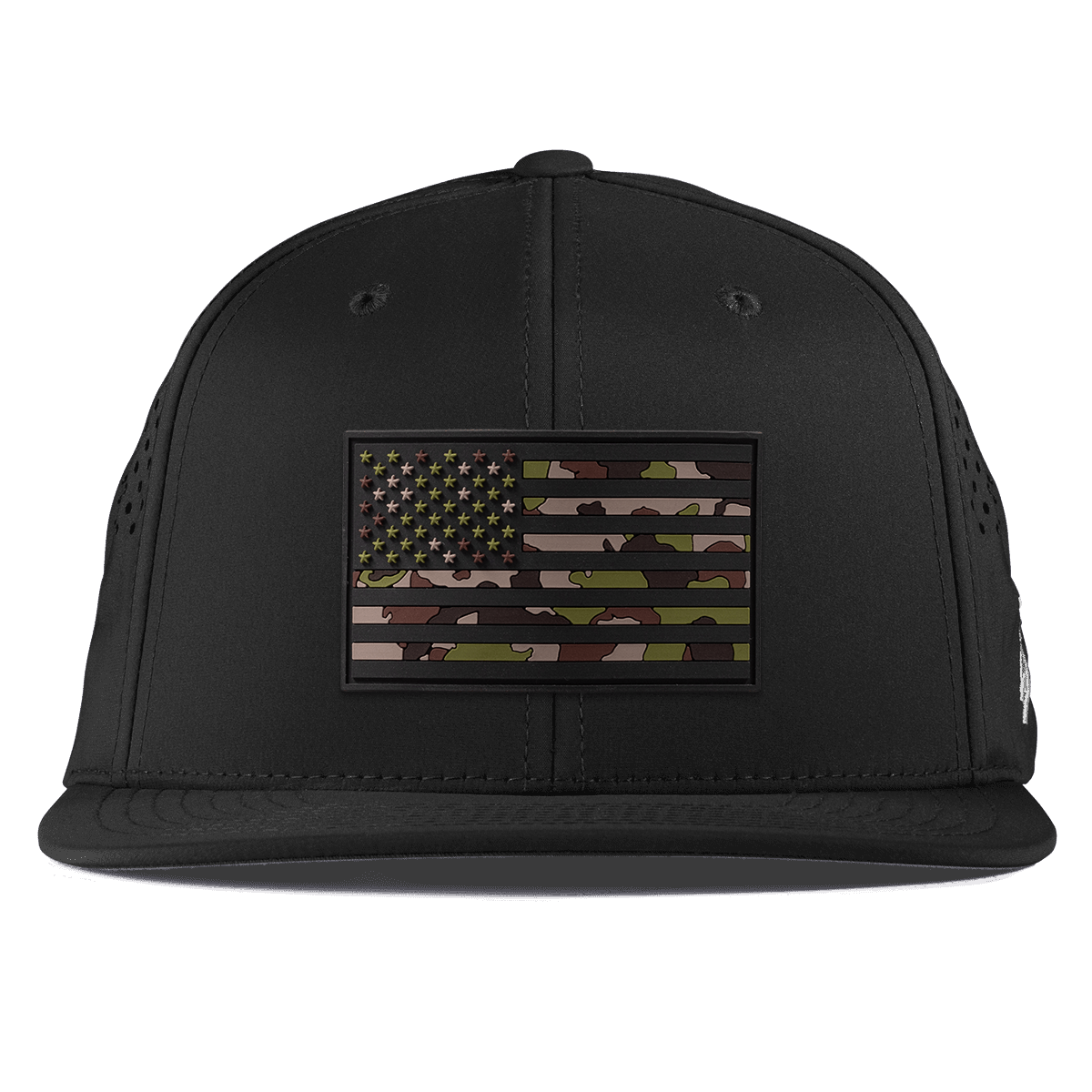 Green Camo Glory PVC Flat Performance Black