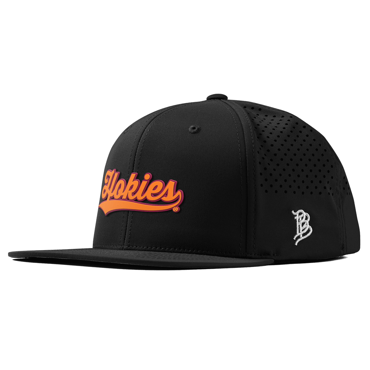 Virginia Tech University "Hokies Script" Flat Performance Black