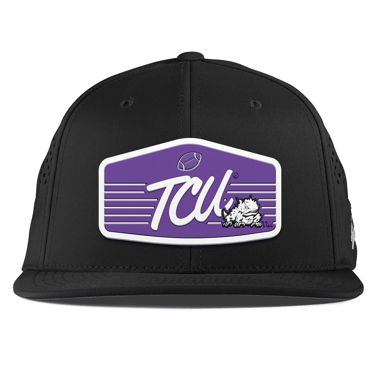 Texas Christian University "Horned Frogs Football" Flat Performance Black