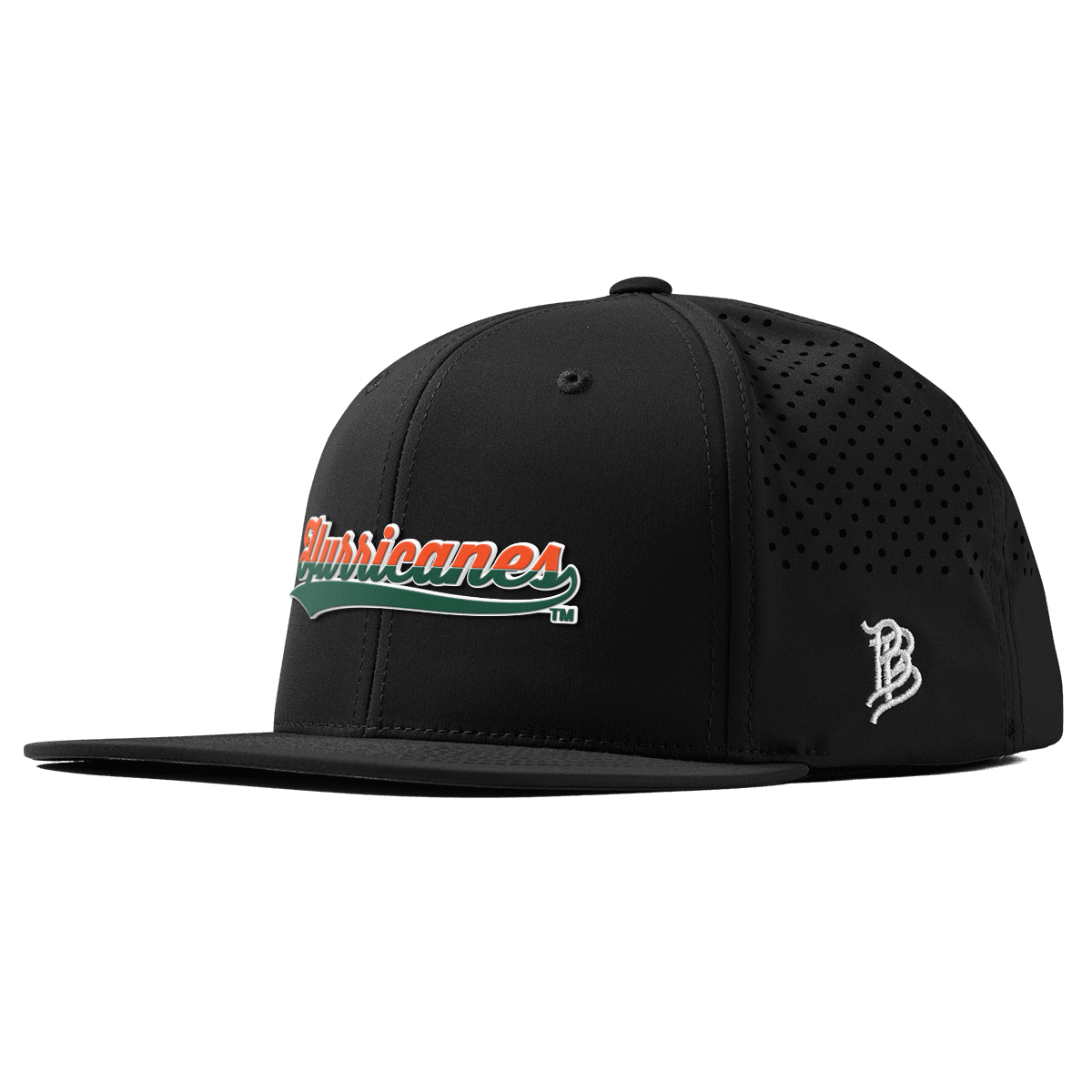 University of Miami "Hurricanes Script" Flat Performance Black