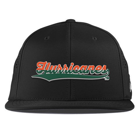 University of Miami "Hurricanes Script" Flat Performance Black