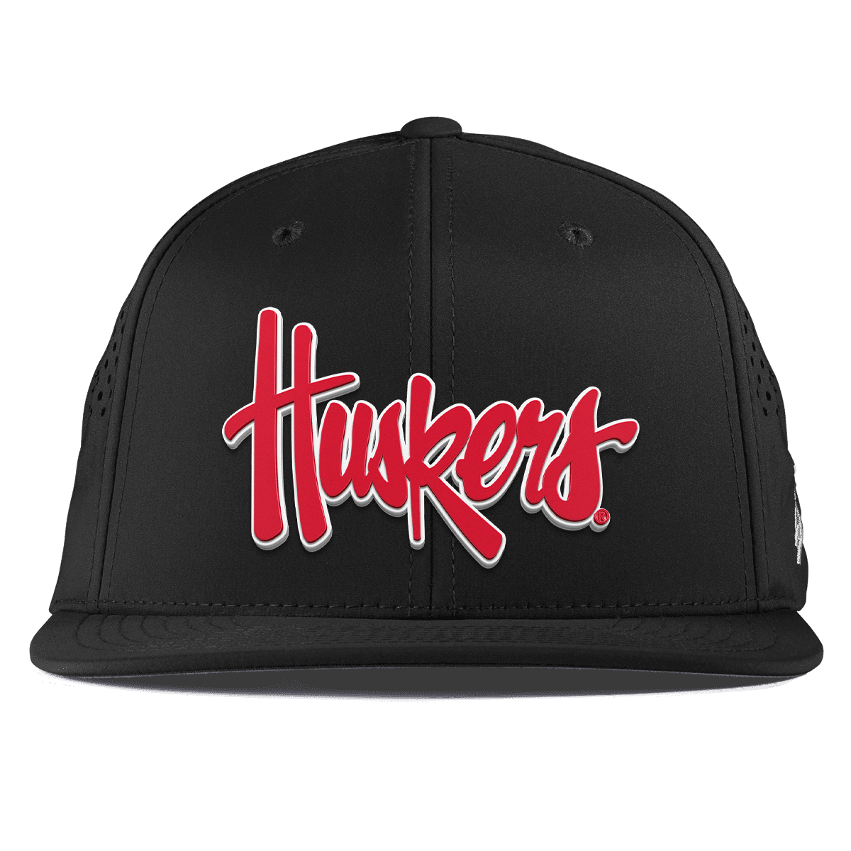 University of Nebraska "Huskers Script" Flat Performance Black