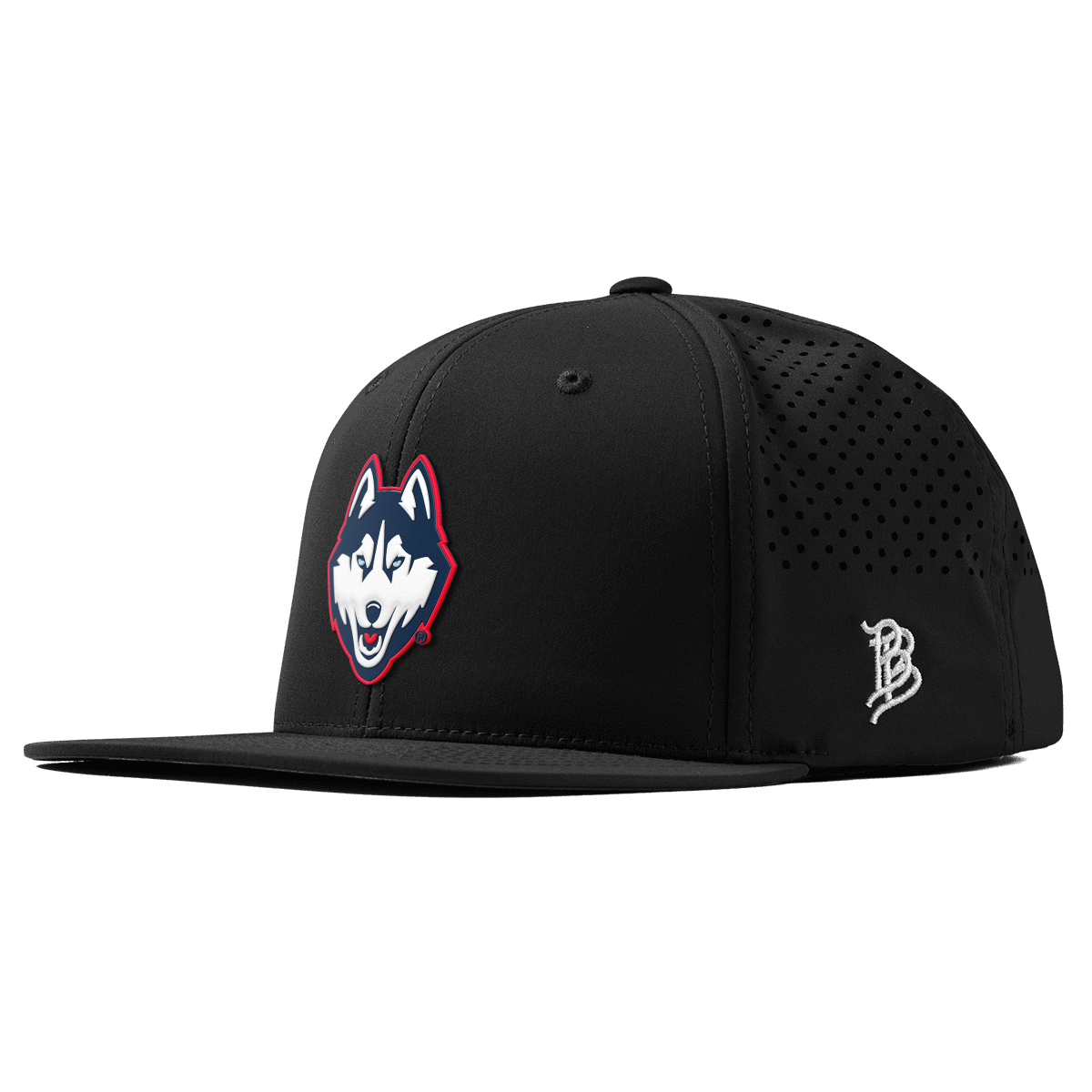 University of Connecticut "Huskies Mascot" Flat Performance Black