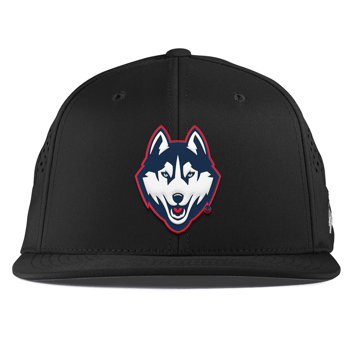 University of Connecticut "Huskies Mascot" Flat Performance Black