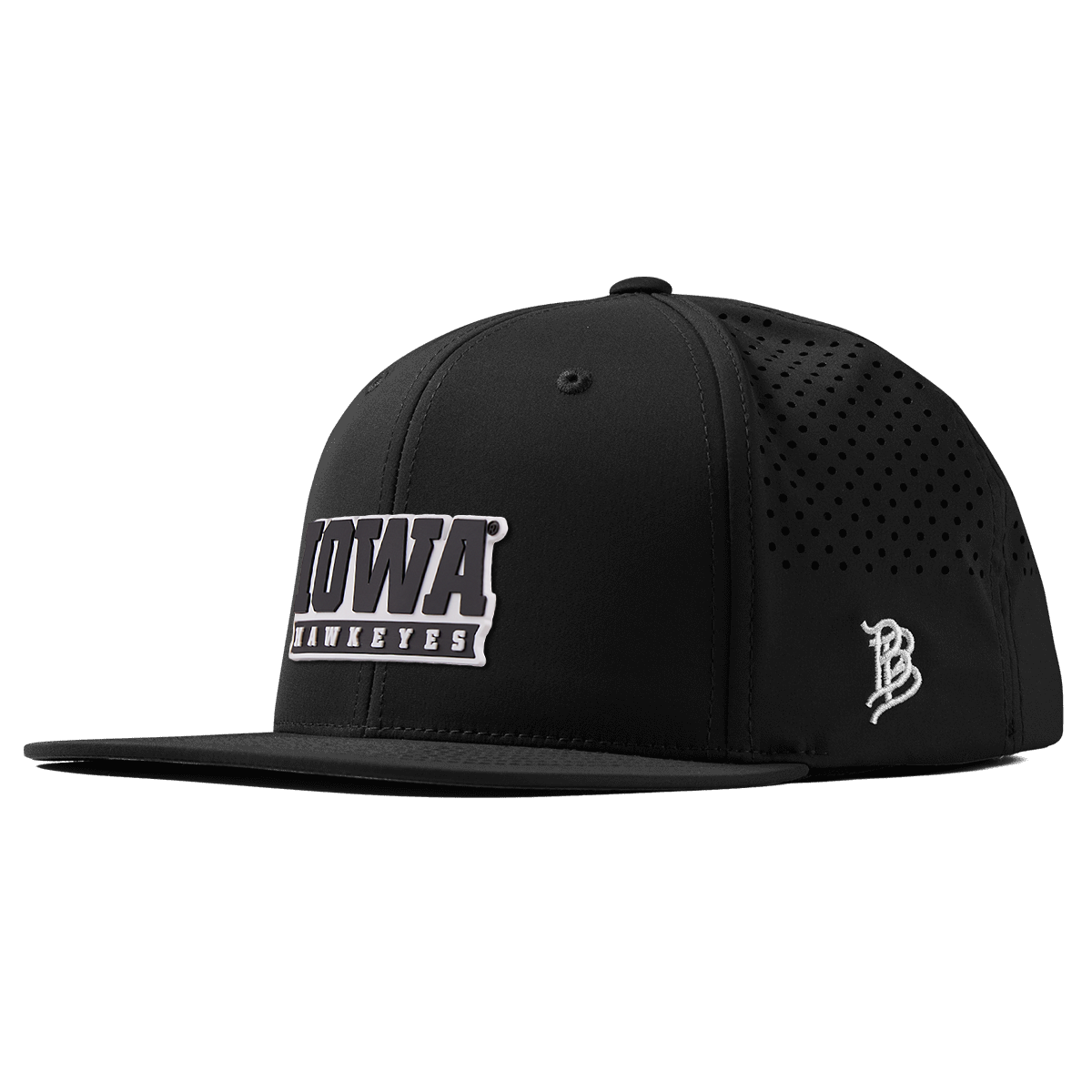 University of Iowa "Iowa Hawkeyes Block" Flat Performance Black