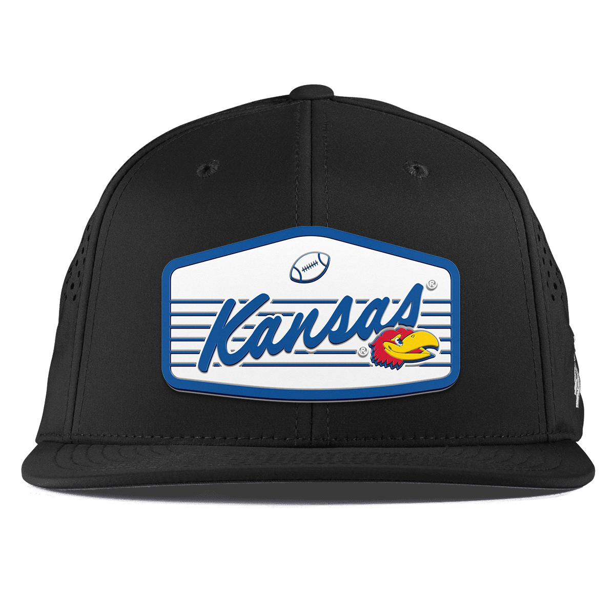 University of Kansas "Jayhawks Football" Flat Performance Black
