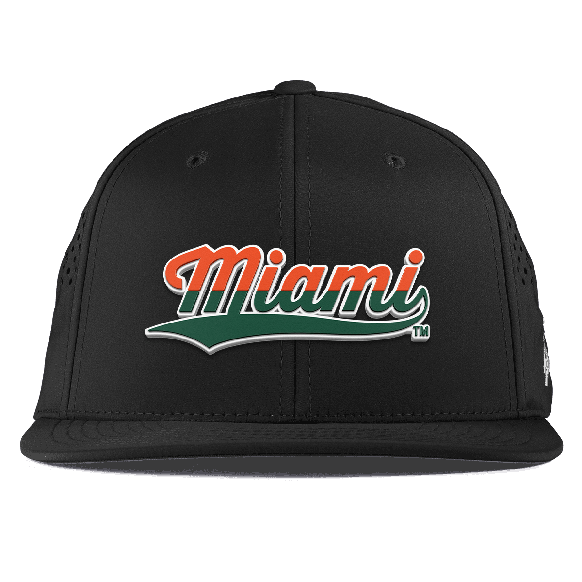 University of Miami "Miami Script" Flat Performance Black