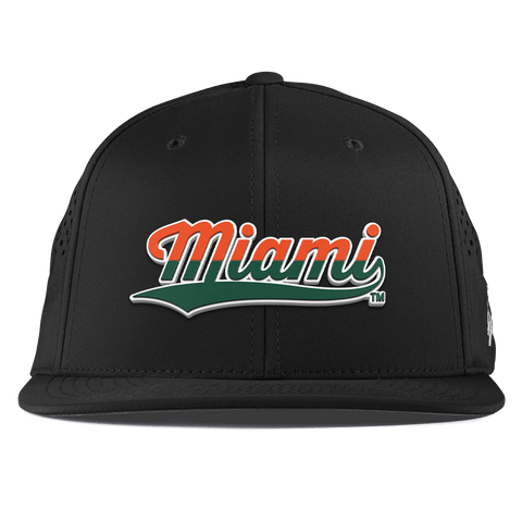 University of Miami "Miami Script" Flat Performance Black