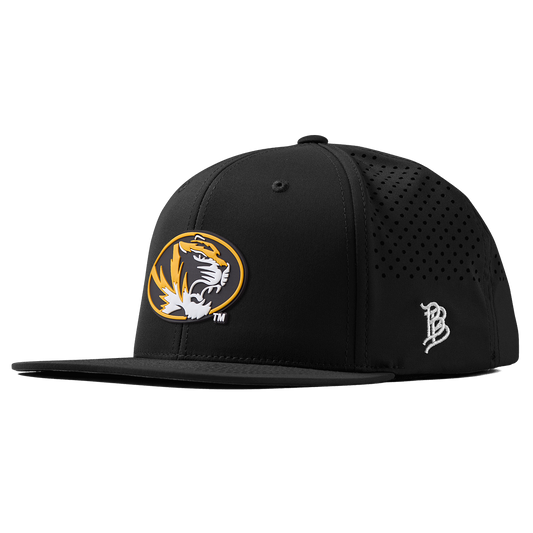University of Missouri "Missouri Tigers Badge" Flat Performance Black